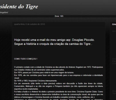 Presidente do Tigre – Como tudo começou!