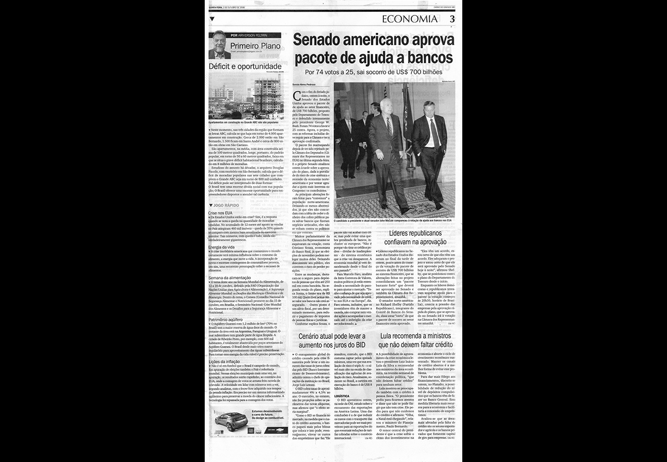 Jornal Diário do Grande ABC – Déficit e oportunidade