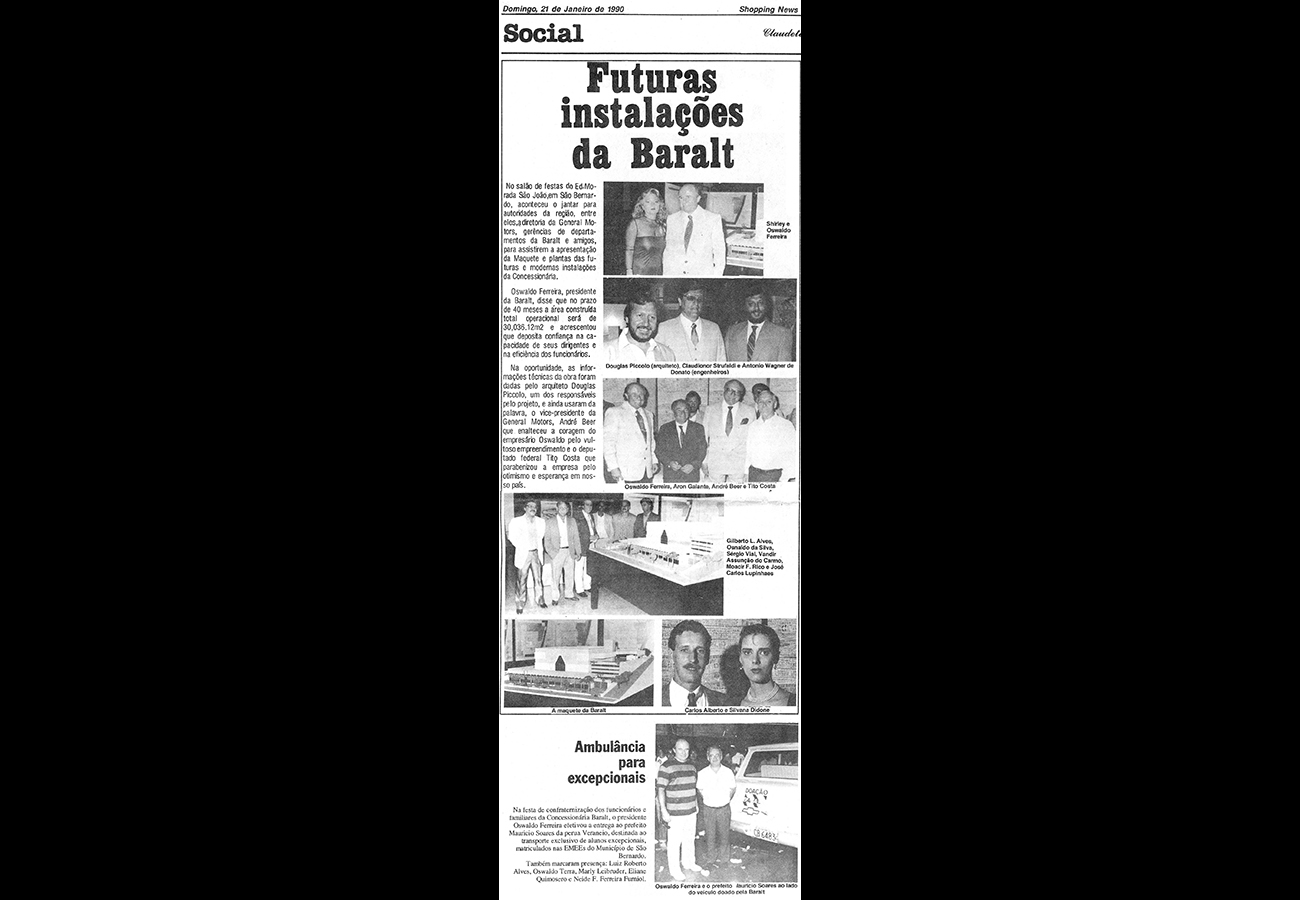 Jornal Shopping News do Grande ABC – Futuras instalações da Baralt
