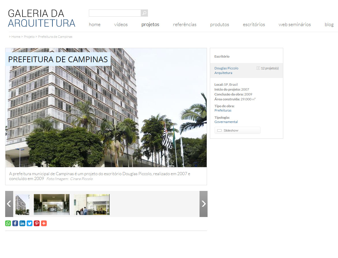 Galeria da Arquitetura – Programação Visual Prefeitura de Campinas