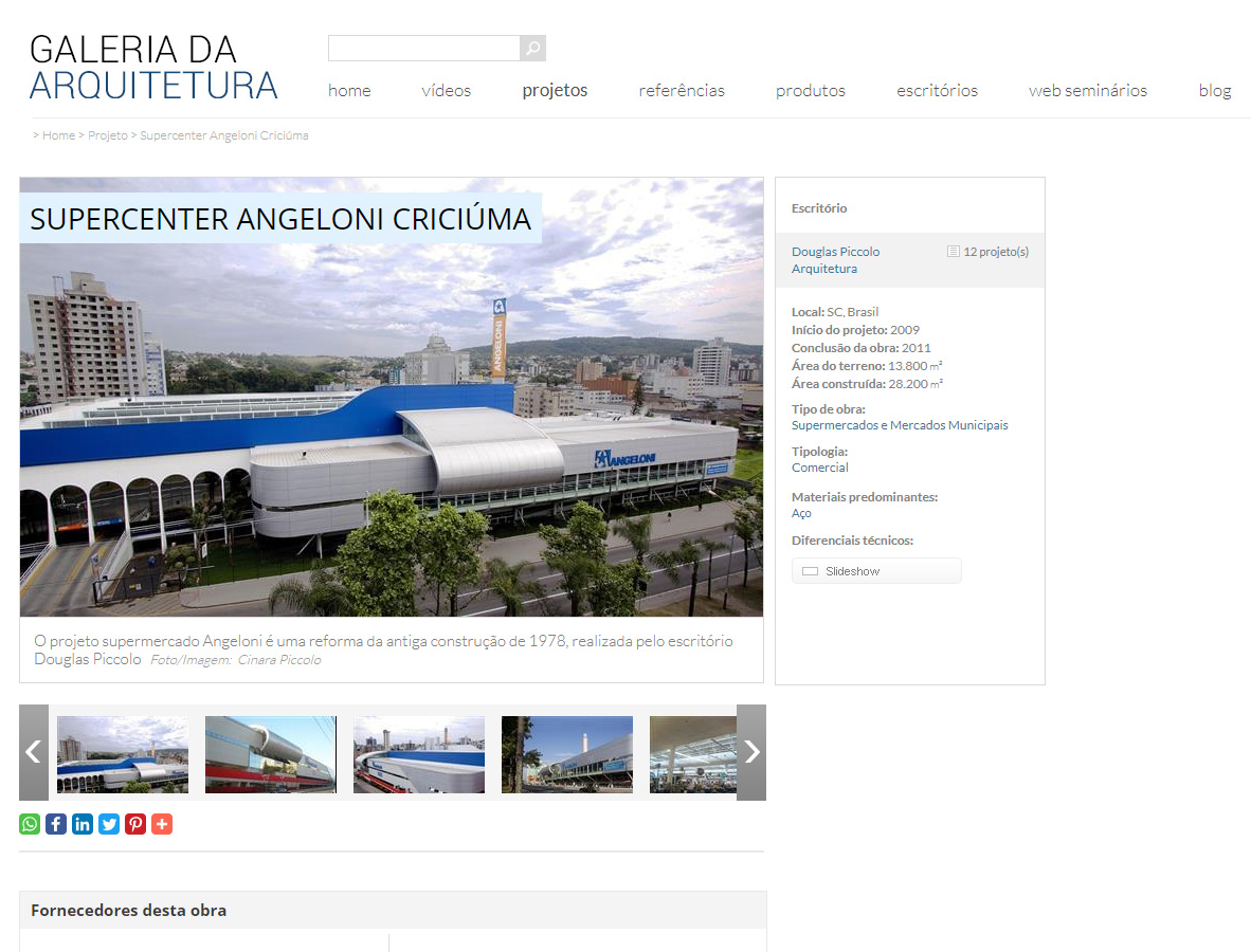 Galeria da Arquitetura – Supercenter Angeloni Criciúma