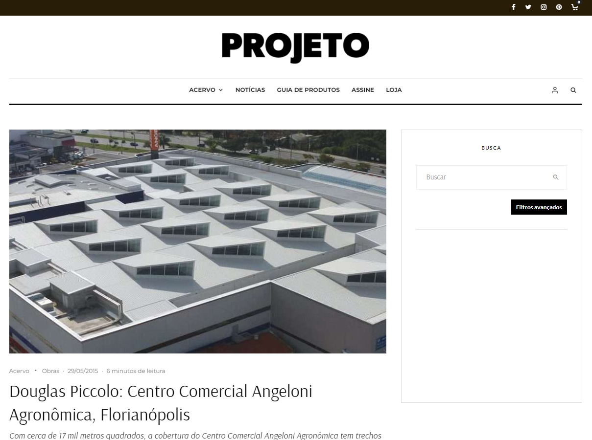 Revista Projeto – Centro Comercial Angeloni Agronômica