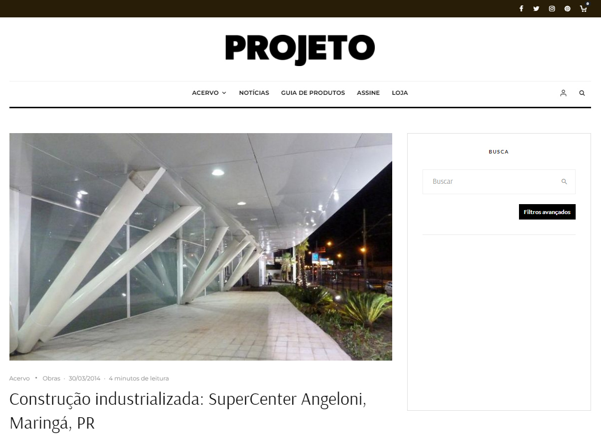 Revista Projeto – Supercenter Angeloni Maringá