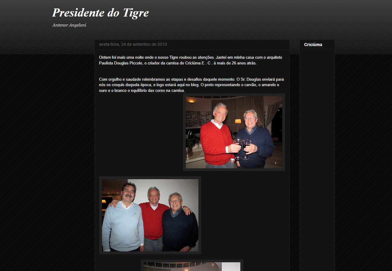 Presidente do Tigre – Antenor Angeloni